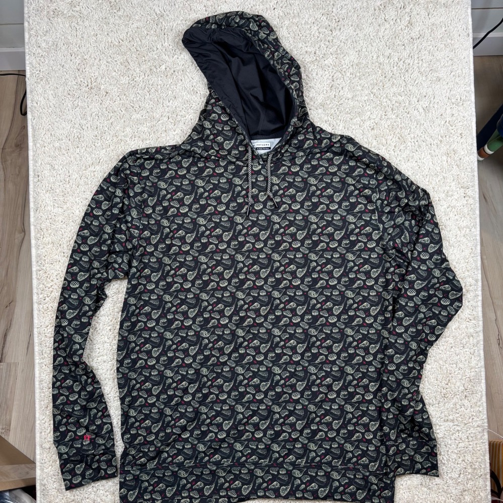 Fore‎ Fathers Mens Black Grill Print "Meat Sweats" Hoodie XL By Dads For Dads
